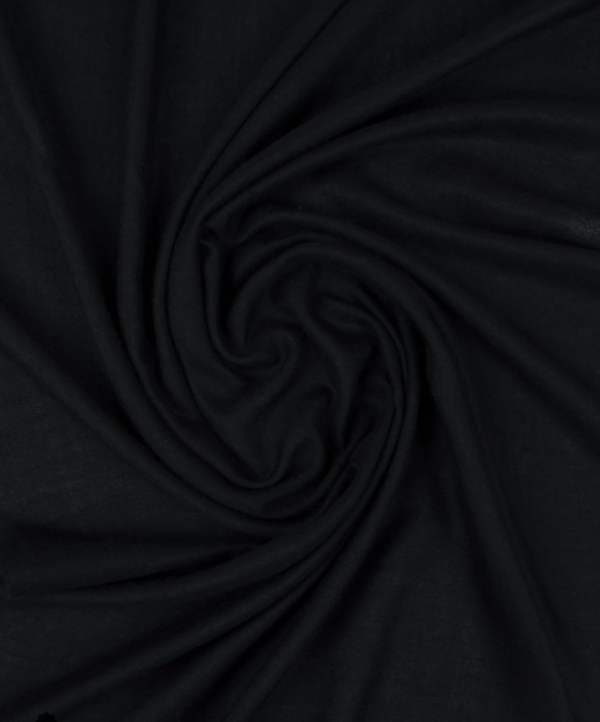 Black Solid Pashmina Shawl